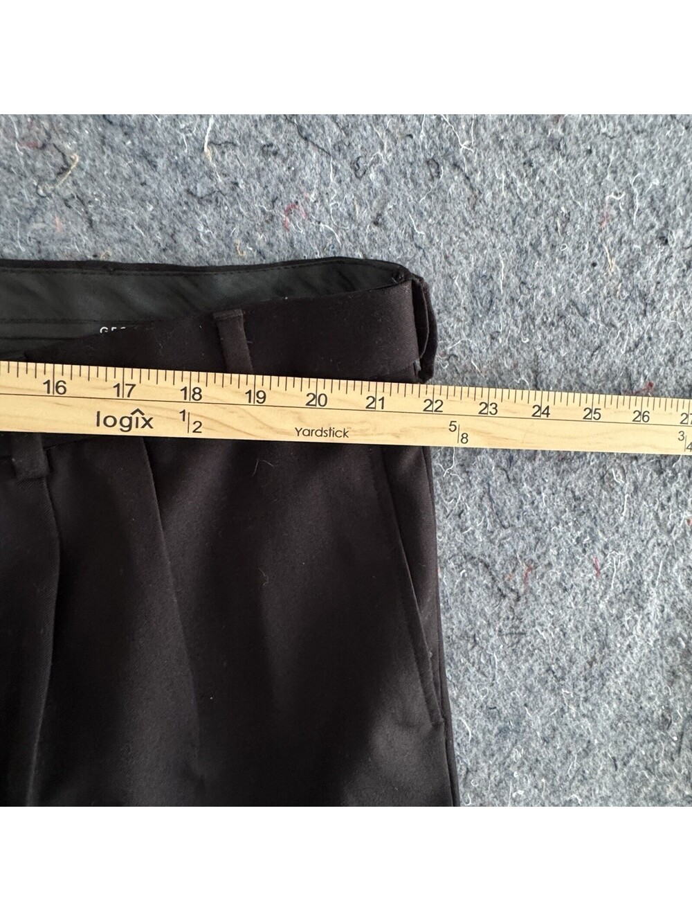 George 44x30 Mens Dress Pants Black Pleated Cuffed Trousers Business Casual - Picture 4 of 8